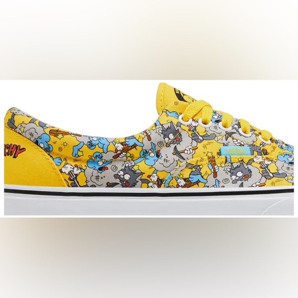 Vans The Simpsons Itchy and Scratchy Show Low Top Shoes Size 6.5 Cartoon 90s Y2K - Picture 3 of 16